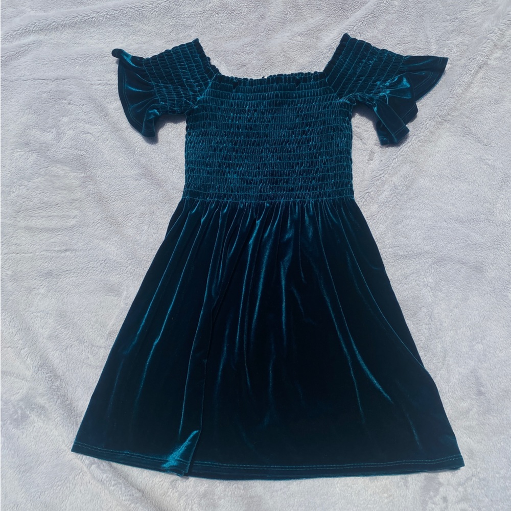 Urban Outfitters Green Velvet Mini Dress